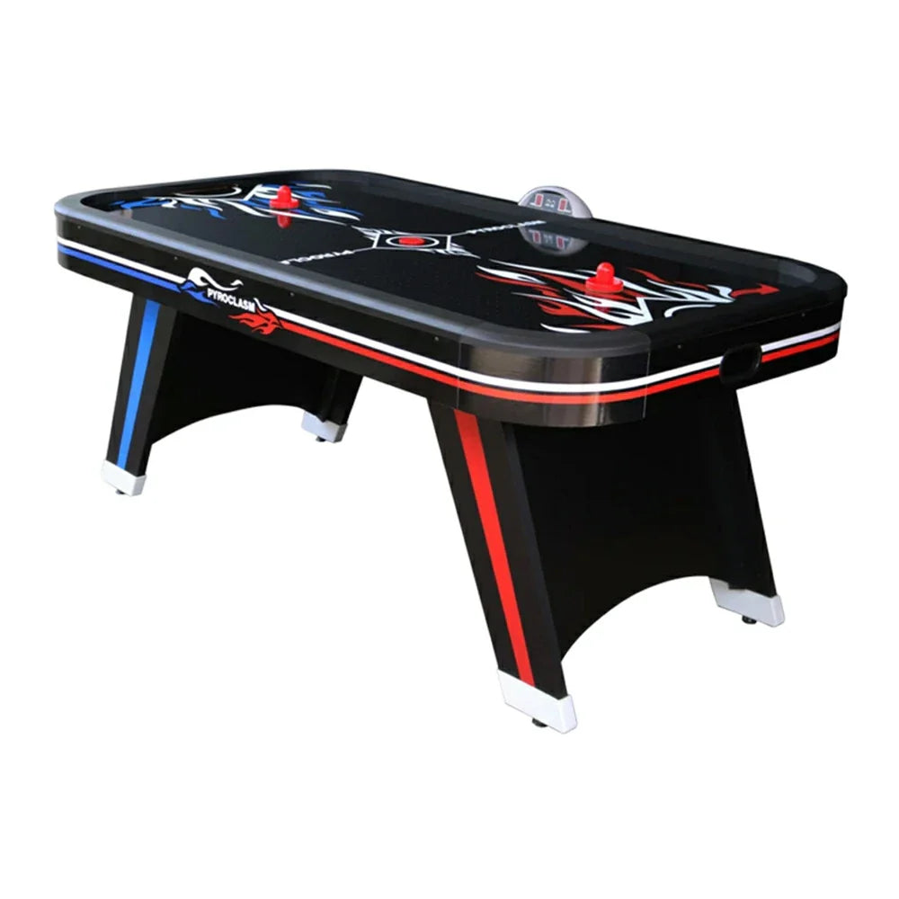 AIRMAX 7FT Air Hockey Table with Electronic Scoring Smooth Airflow Strong Support Legs - Red & Blue