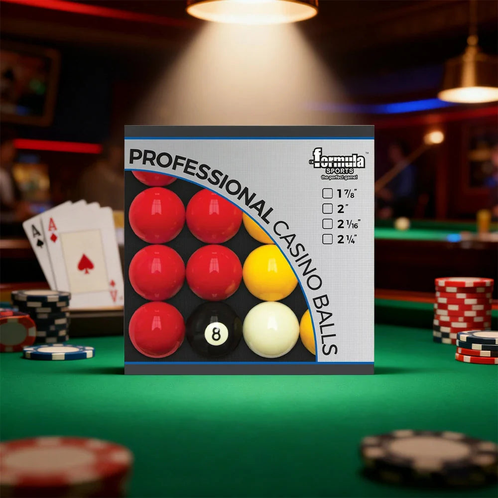 Professional Luster with Pack Ball Billiard Resin Precision Set, Boxed 2-inch Balls Casino Finish