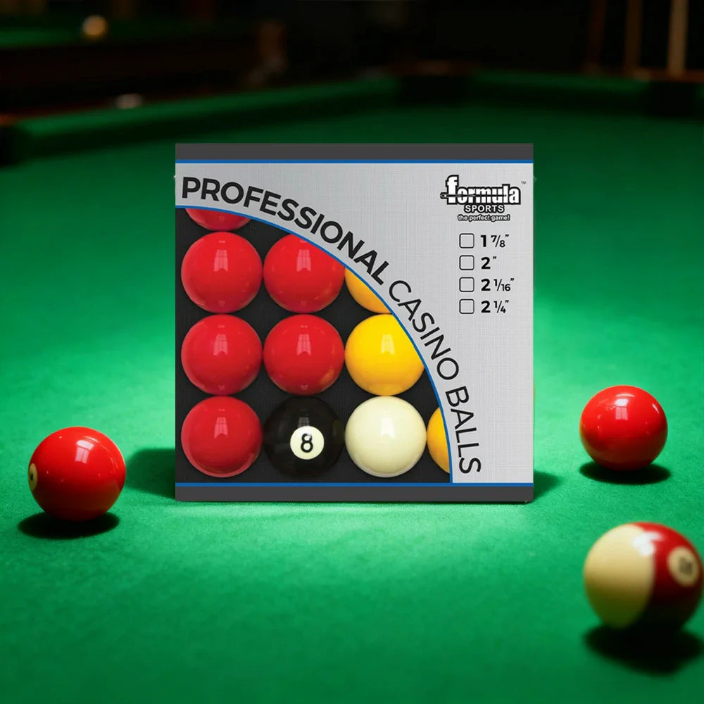 Professional Luster with Pack Ball Billiard Resin Precision Set, Boxed 2-inch Balls Casino Finish