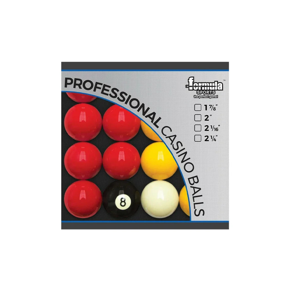 Professional Luster with Pack Ball Billiard Resin Precision Set, Boxed 2-inch Balls Casino Finish