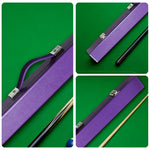 ARIX - Handle Carry and Clasps Metal Lining, Padded Soft with Shell Hard 32-inch, Case Cue 2-Piece Purple