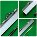 ARIX - Handle Carry and Clasps Metal Lining, Padded Soft with Shell Hard 32-inch, Case Cue 2-Piece Silver
