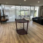 ARIX - Design Holder Dual-Level Stable and Finish Smooth with Stand Floor Wooden 8-Cue Rack, Cue Corner Mahogany Tone Wood Mahogany