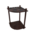 ARIX - Design Holder Dual-Level Stable and Finish Smooth with Stand Floor Wooden 8-Cue Rack, Cue Corner Mahogany Tone Wood Mahogany