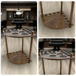 ARIX - Design Holder Dual-Level Stable and Finish Smooth with Stand Floor Wooden 8-Cue Rack, Cue Corner OAK Tone Wood Oak