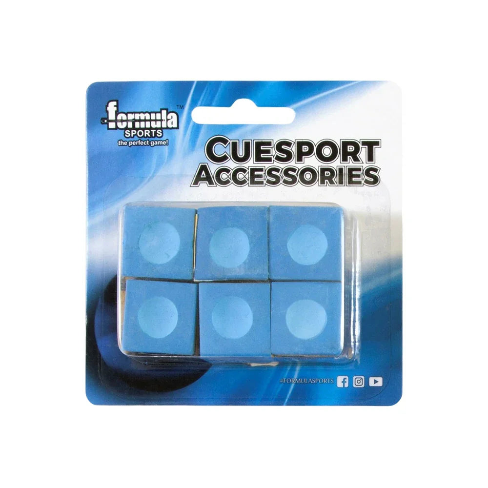 ARIX - Coating Smooth with Chalk Cue Tournament-Grade 6-Pack, Chalk Pioneer Blue