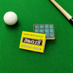 ARIX - Coating Smooth with Chalk Cue Tournament-Grade 12-Pack, Chalk Pioneer Green
