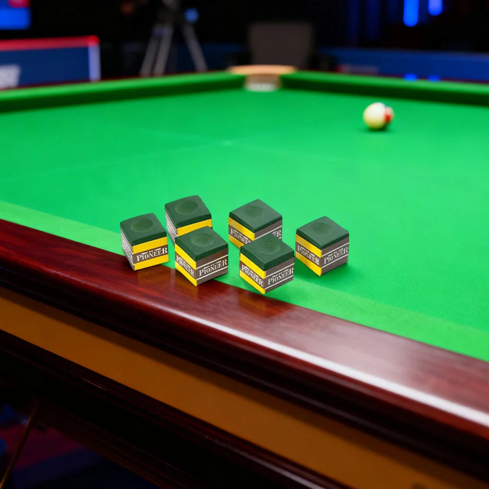 ARIX - Coating Smooth with Chalk Cue Tournament-Grade 6-Pack, Chalk Pioneer Green