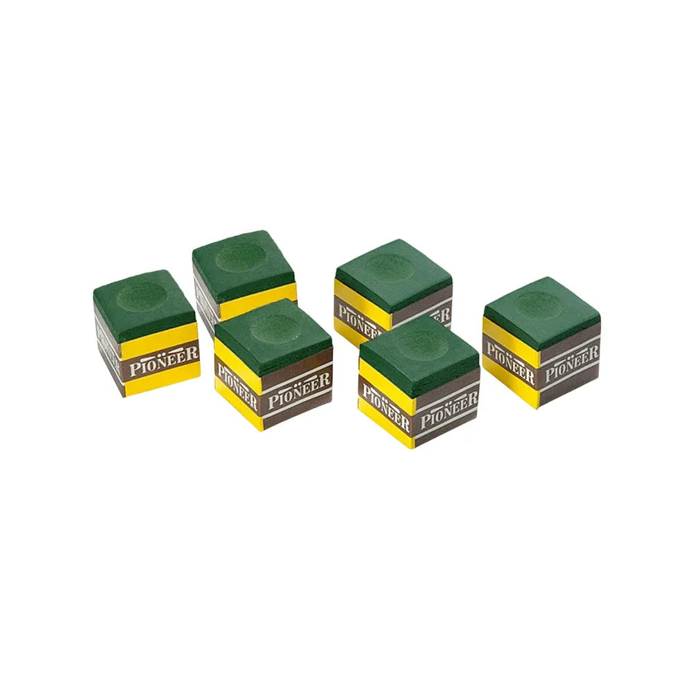 ARIX - Coating Smooth with Chalk Cue Tournament-Grade 6-Pack, Chalk Pioneer Green