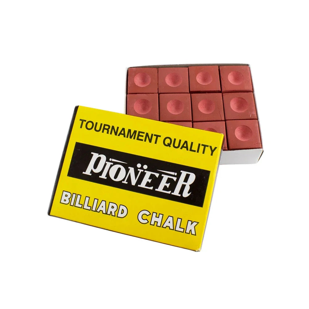 ARIX - Coating Smooth with Chalk Cue Tournament-Grade 12-Pack, Chalk Pioneer Red