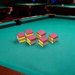 ARIX - Coating Smooth with Chalk Cue Tournament-Grade 6-Pack, Chalk Pioneer Red