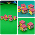 ARIX - Coating Smooth with Chalk Cue Tournament-Grade 6-Pack, Chalk Pioneer Red