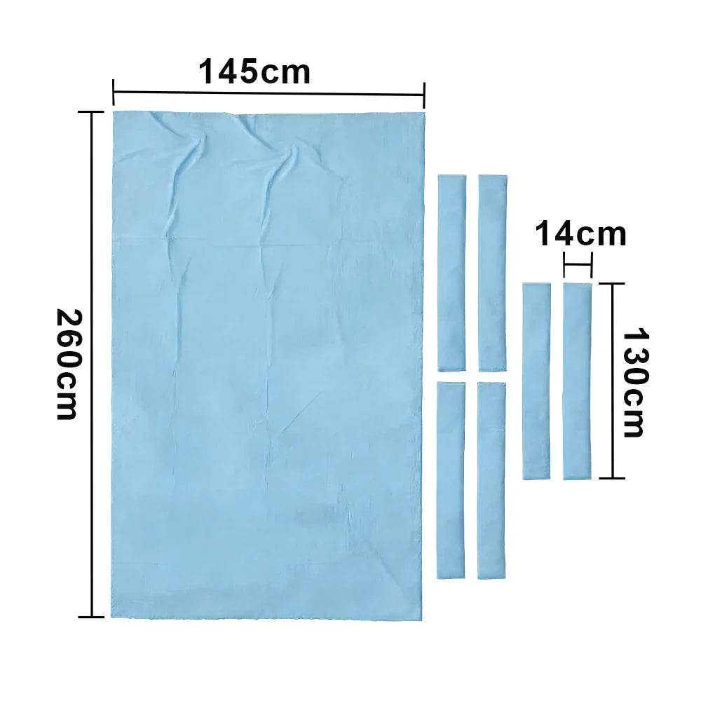 ARIX 7/8/9FT Billiard Table Cloth - High-Density Wool Blend for Smooth & Accurate Play, Anti-Pilling Durable Fabric - Baby Blue