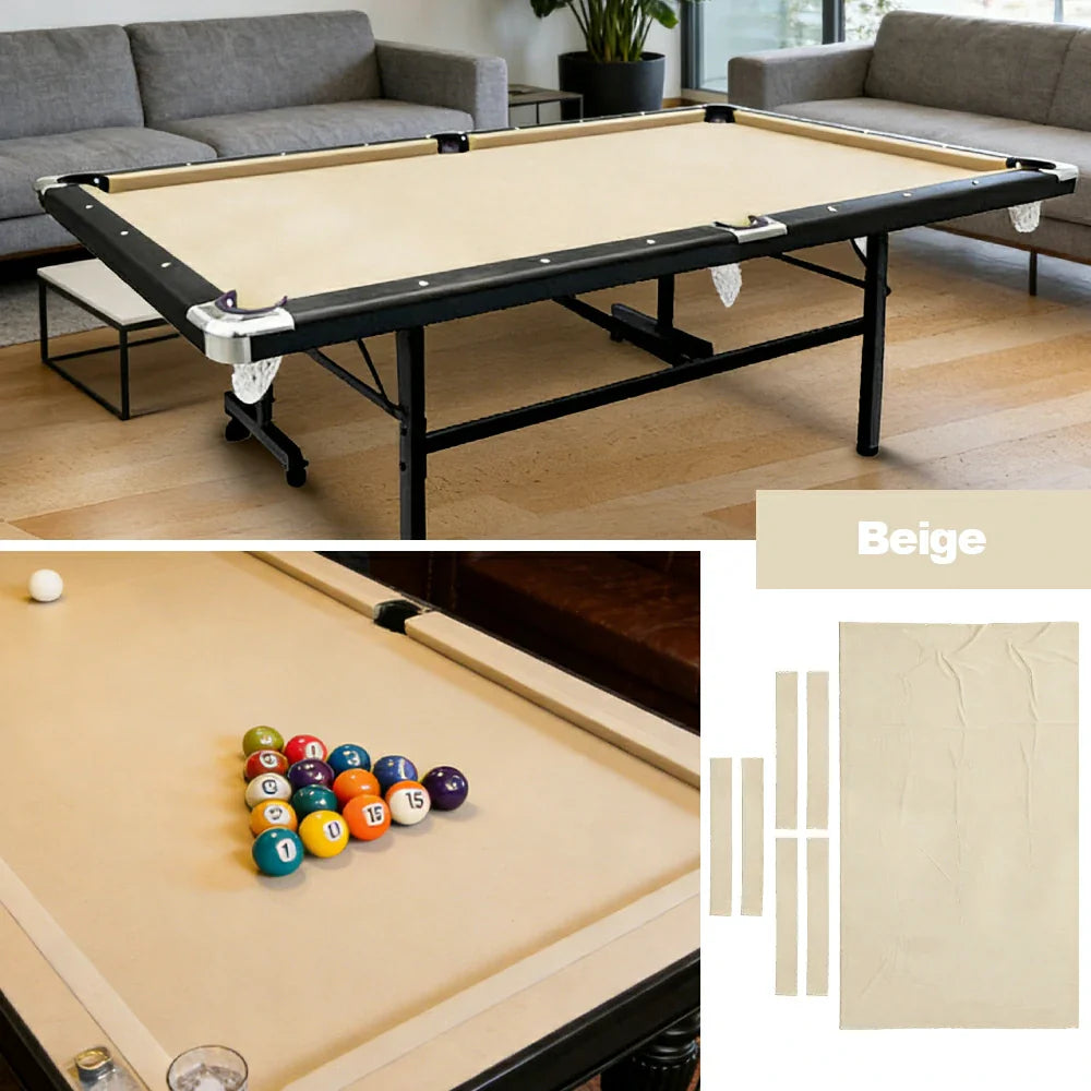 ARIX 7/8/9FT Billiard Table Cloth - High-Density Wool Blend for Smooth & Accurate Play, Anti-Pilling Durable Fabric - Beige
