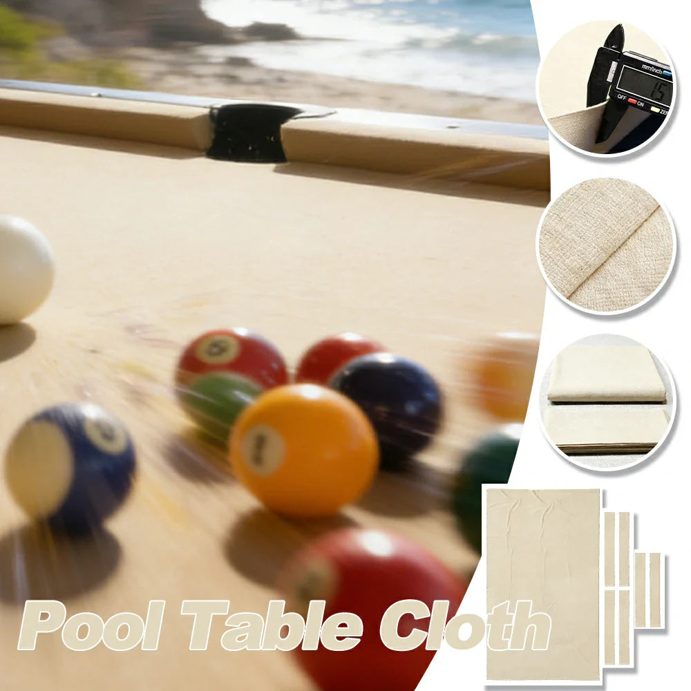ARIX 7/8/9FT Billiard Table Cloth - High-Density Wool Blend for Smooth & Accurate Play, Anti-Pilling Durable Fabric - Beige
