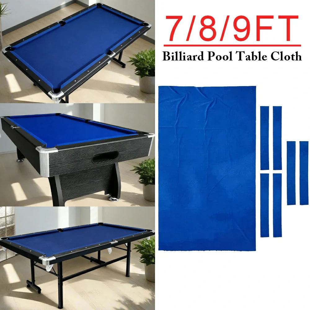 ARIX 7/8/9FT Billiard Table Cloth - High-Density Wool Blend for Smooth & Accurate Play, Anti-Pilling Durable Fabric - Bright Blue