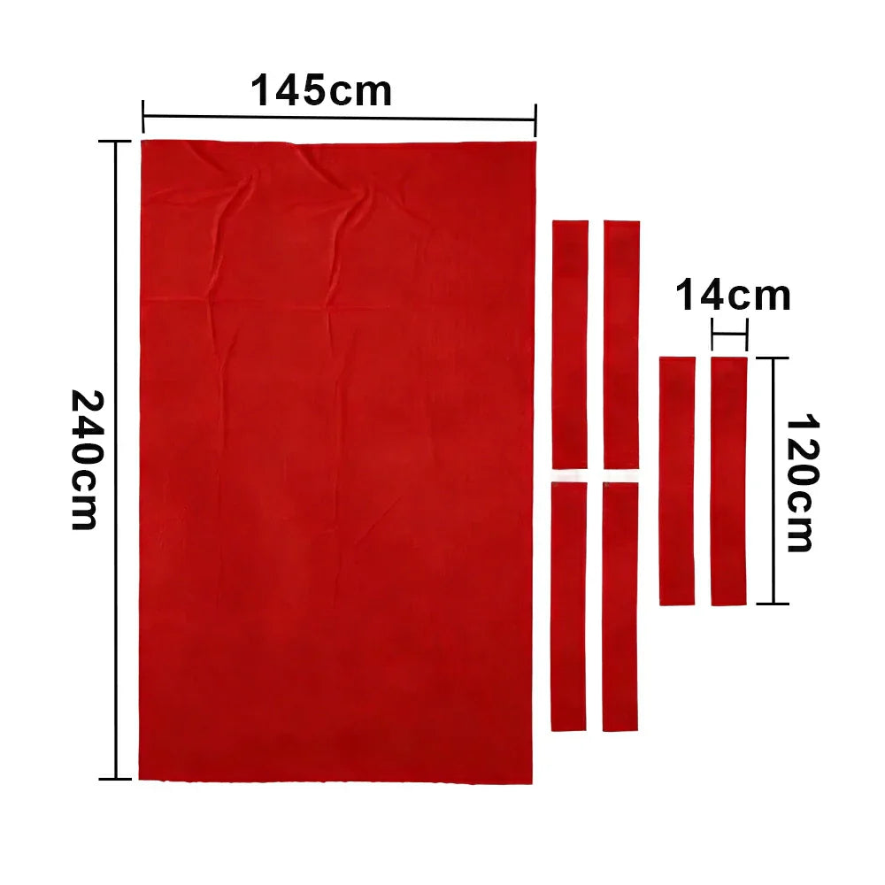 ARIX 7/8/9FT Billiard Table Cloth - High-Density Wool Blend for Smooth & Accurate Play, Anti-Pilling Durable Fabric - Bright Red