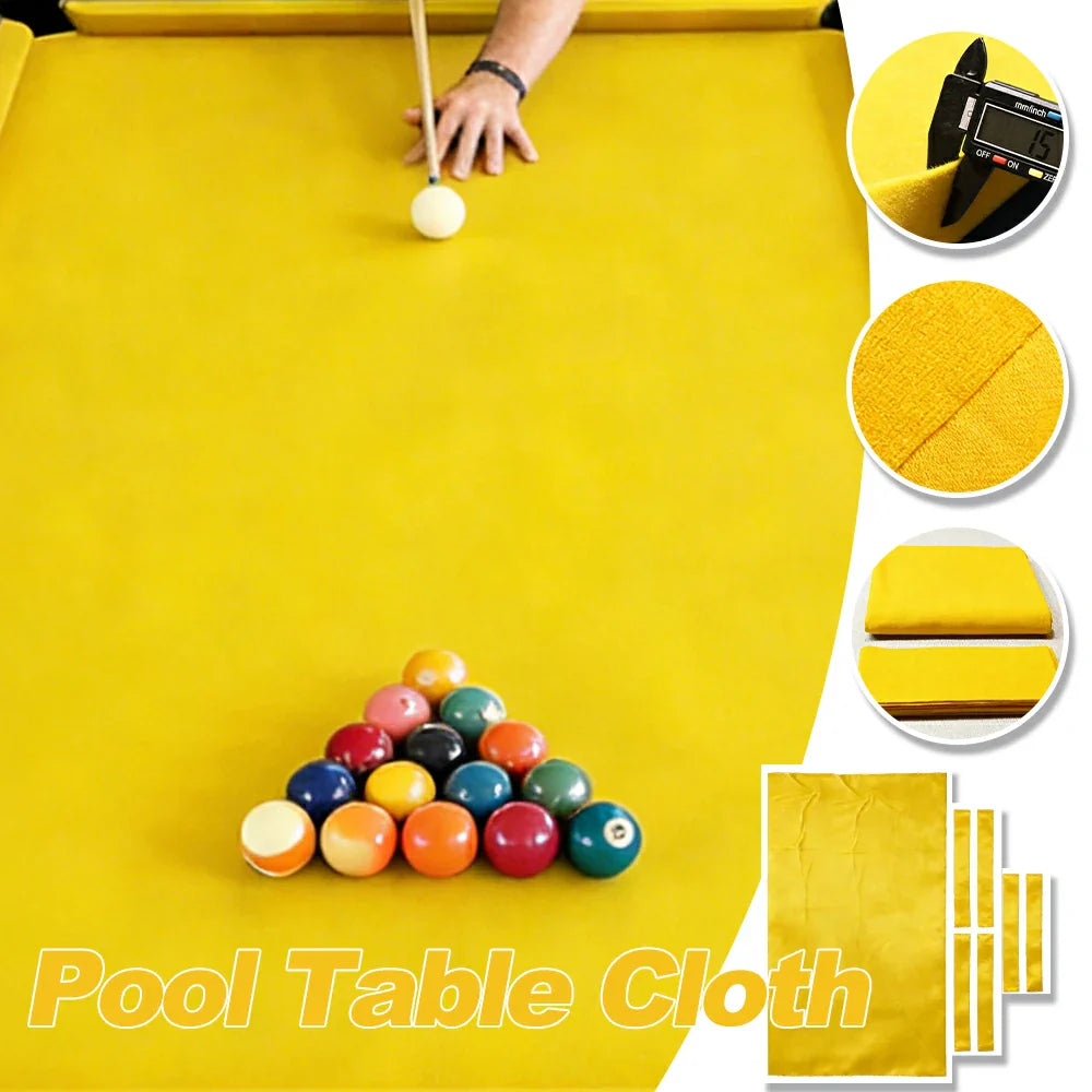 ARIX 7/8/9FT Billiard Table Cloth - High-Density Wool Blend for Smooth & Accurate Play, Anti-Pilling Durable Fabric - Bright Yellow