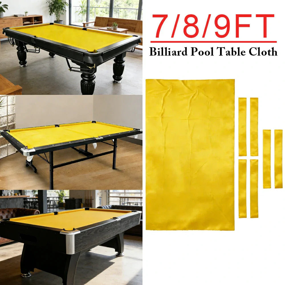 ARIX 7/8/9FT Billiard Table Cloth - High-Density Wool Blend for Smooth & Accurate Play, Anti-Pilling Durable Fabric - Bright Yellow