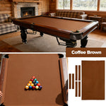 ARIX 7/8/9FT Billiard Table Cloth - High-Density Wool Blend for Smooth & Accurate Play, Anti-Pilling Durable Fabric - Coffee Brown