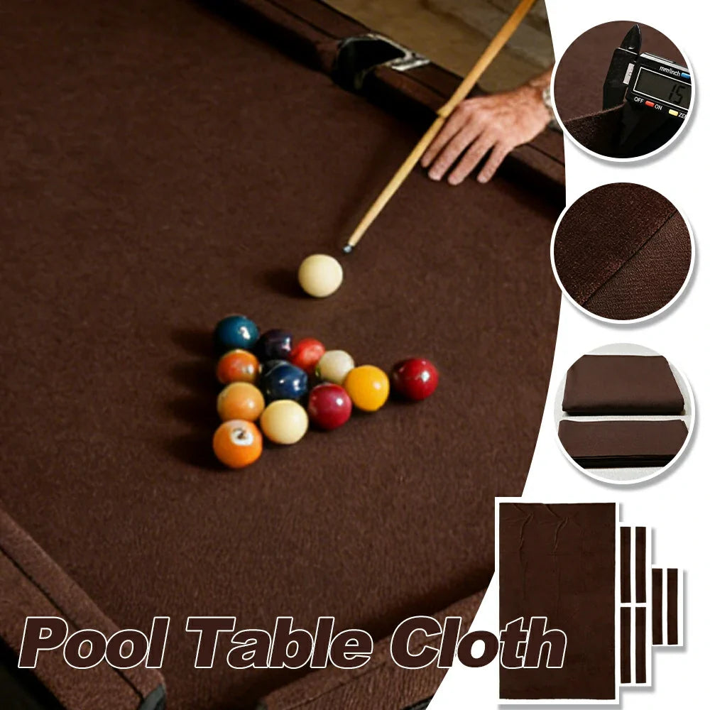 ARIX 7/8/9FT Billiard Table Cloth - High-Density Wool Blend for Smooth & Accurate Play, Anti-Pilling Durable Fabric - Chocolate Brown