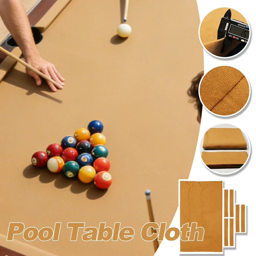 ARIX 7/8/9FT Billiard Table Cloth - High-Density Wool Blend for Smooth & Accurate Play, Anti-Pilling Durable Fabric - Camel Brown