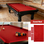 ARIX 7/8/9FT Billiard Table Cloth - High-Density Wool Blend for Smooth & Accurate Play, Anti-Pilling Durable Fabric - Crimson Red