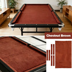 ARIX 7/8/9FT Billiard Table Cloth - High-Density Wool Blend for Smooth & Accurate Play, Anti-Pilling Durable Fabric - Chestnut Brown
