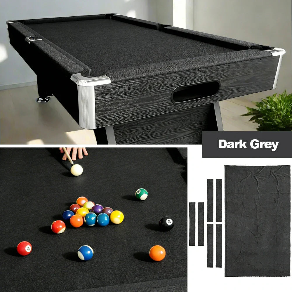 ARIX 7/8/9FT Billiard Table Cloth - High-Density Wool Blend for Smooth & Accurate Play, Anti-Pilling Durable Fabric - Dark Grey