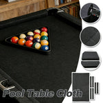 ARIX 7/8/9FT Billiard Table Cloth - High-Density Wool Blend for Smooth & Accurate Play, Anti-Pilling Durable Fabric - Dark Grey