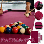 ARIX 7/8/9FT Billiard Table Cloth - High-Density Wool Blend for Smooth & Accurate Play, Anti-Pilling Durable Fabric - Deep Rose