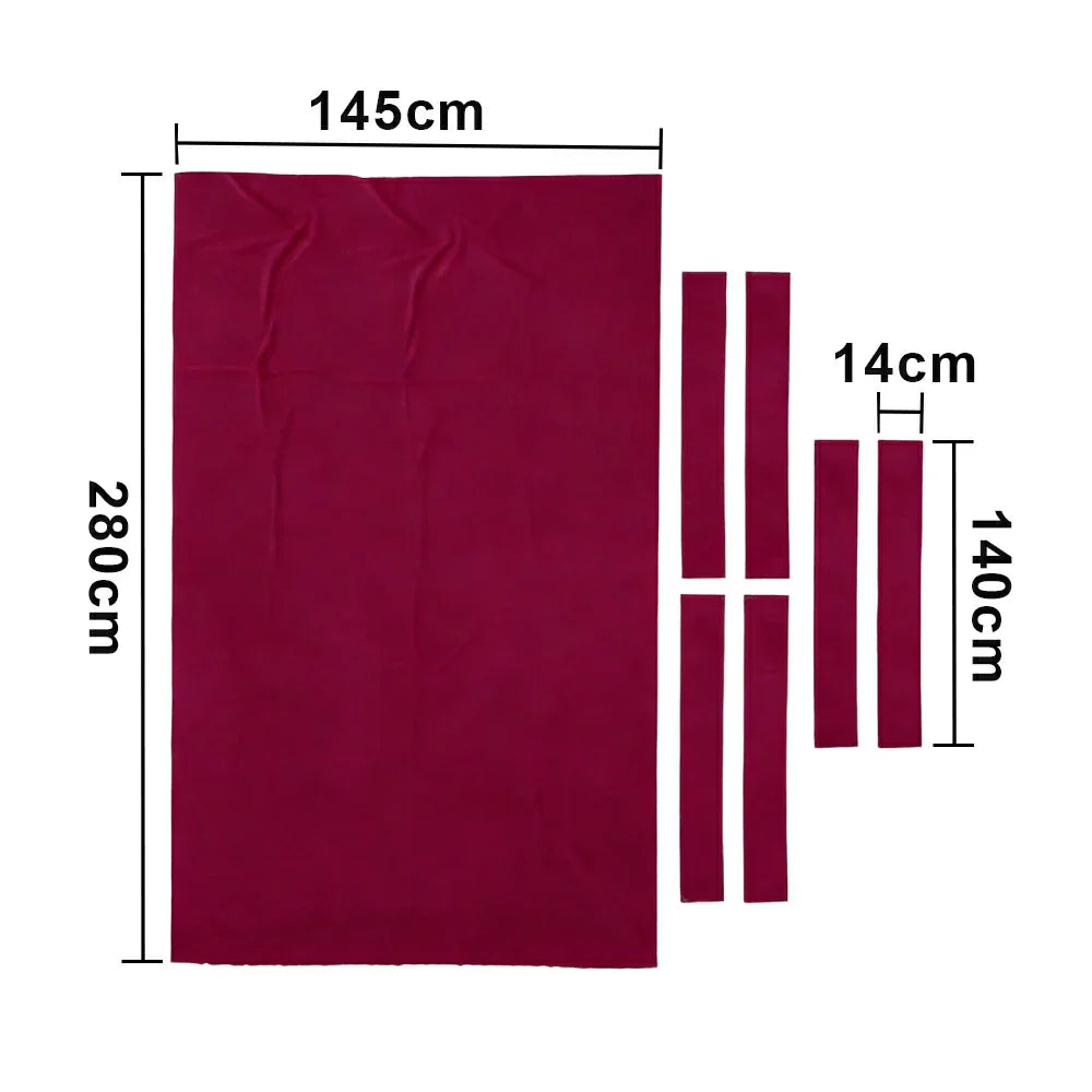 ARIX 7/8/9FT Billiard Table Cloth - High-Density Wool Blend for Smooth & Accurate Play, Anti-Pilling Durable Fabric - Deep Rose
