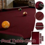 ARIX 7/8/9FT Billiard Table Cloth - High-Density Wool Blend for Smooth & Accurate Play, Anti-Pilling Durable Fabric - Deep Burgundy