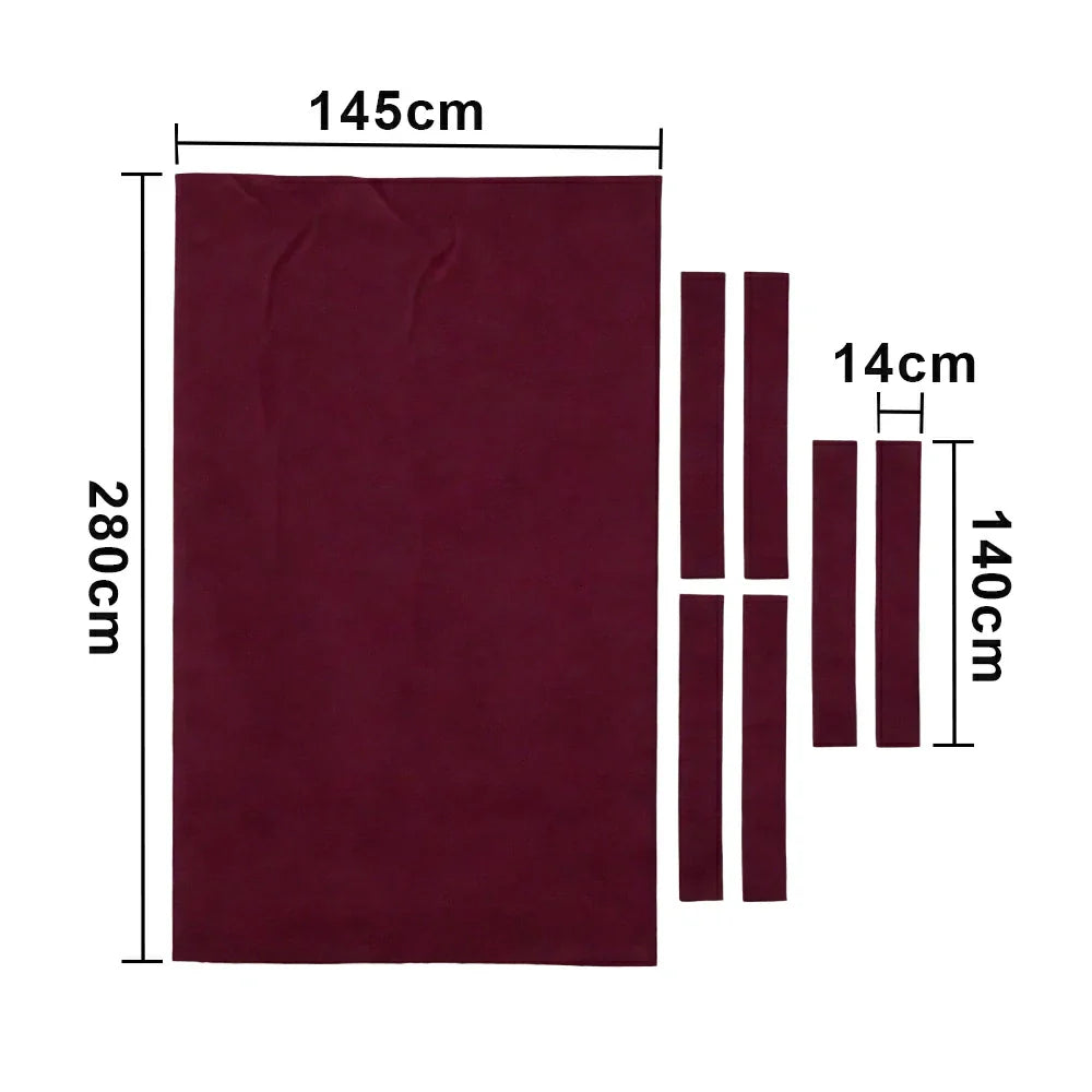 ARIX 7/8/9FT Billiard Table Cloth - High-Density Wool Blend for Smooth & Accurate Play, Anti-Pilling Durable Fabric - Eggplant Purple