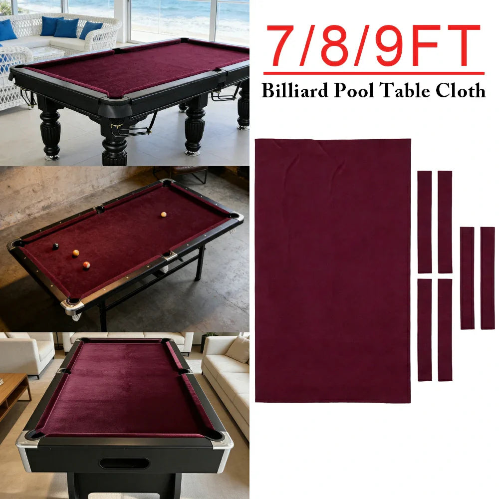 ARIX 7/8/9FT Billiard Table Cloth - High-Density Wool Blend for Smooth & Accurate Play, Anti-Pilling Durable Fabric - Eggplant Purple