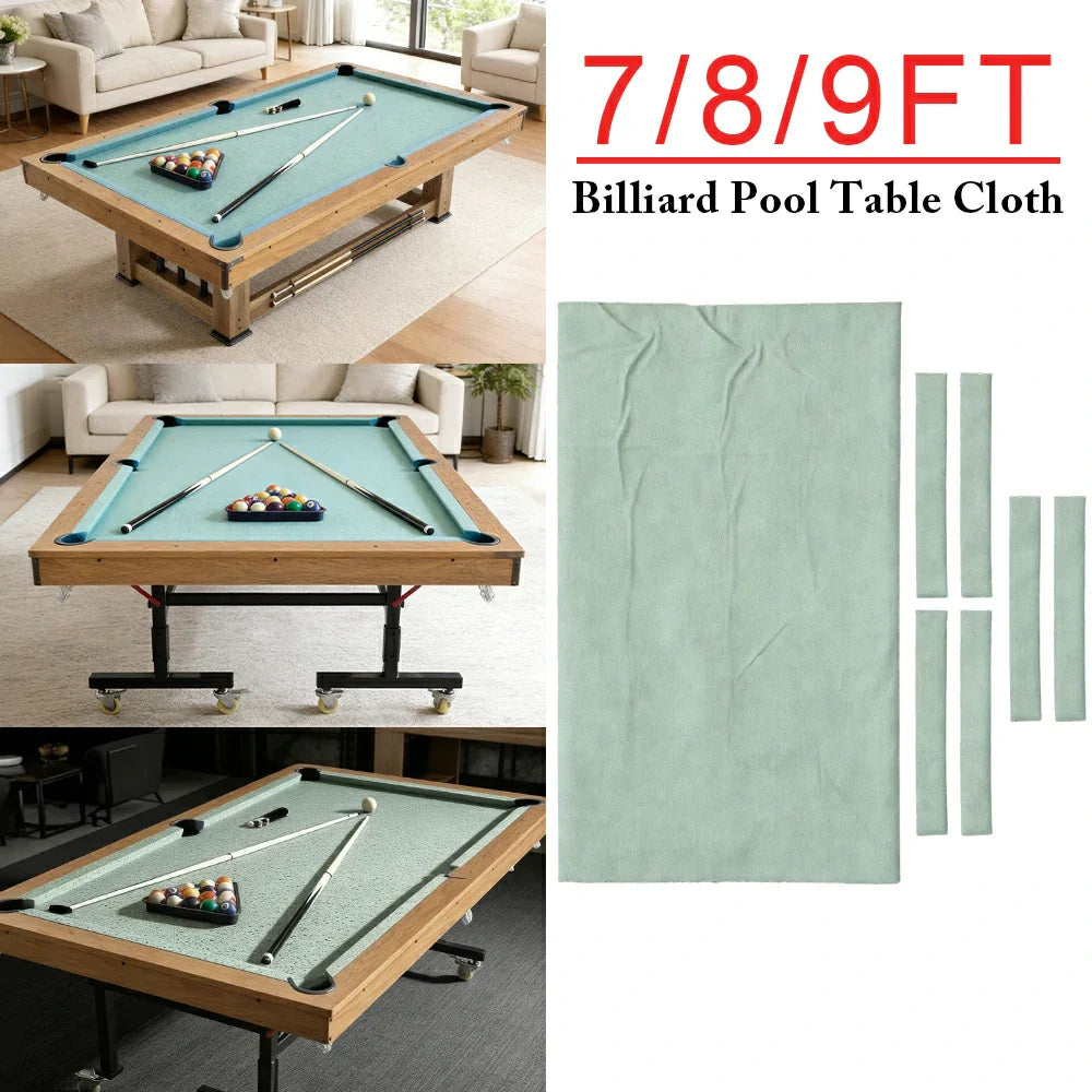 ARIX 7/8/9FT Billiard Table Cloth - High-Density Wool Blend for Smooth & Accurate Play, Anti-Pilling Durable Fabric - Jade Green