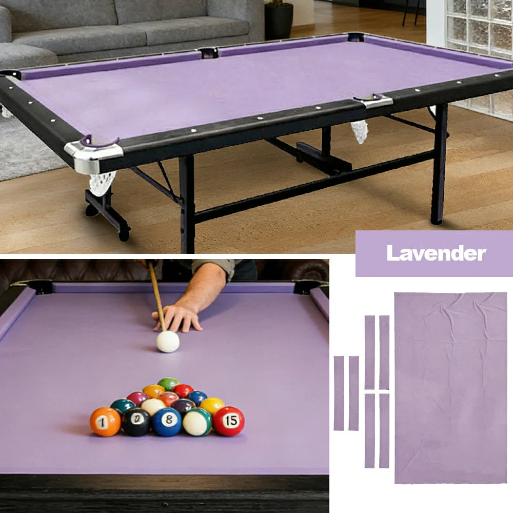 ARIX 7/8/9FT Billiard Table Cloth - High-Density Wool Blend for Smooth & Accurate Play, Anti-Pilling Durable Fabric - Lavender