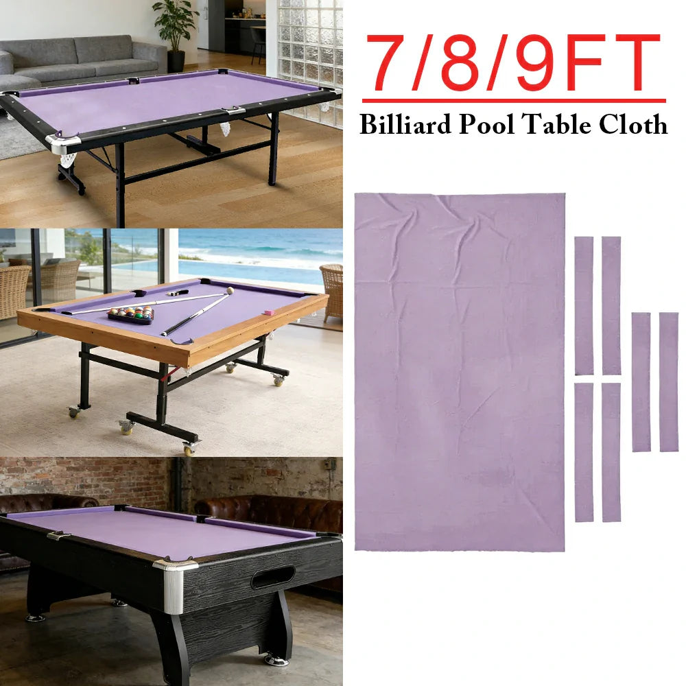 ARIX 7/8/9FT Billiard Table Cloth - High-Density Wool Blend for Smooth & Accurate Play, Anti-Pilling Durable Fabric - Lavender