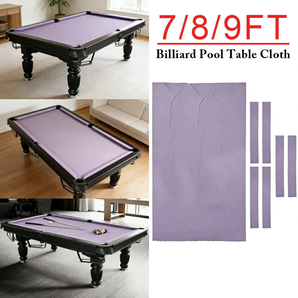 ARIX 7/8/9FT Billiard Table Cloth - High-Density Wool Blend for Smooth & Accurate Play, Anti-Pilling Durable Fabric - Light Lilac