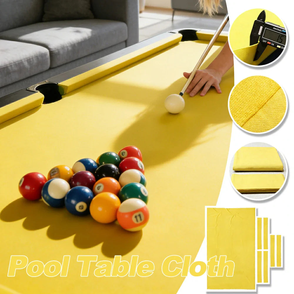 ARIX 7/8/9FT Billiard Table Cloth - High-Density Wool Blend for Smooth & Accurate Play, Anti-Pilling Durable Fabric - Lemon Yellow