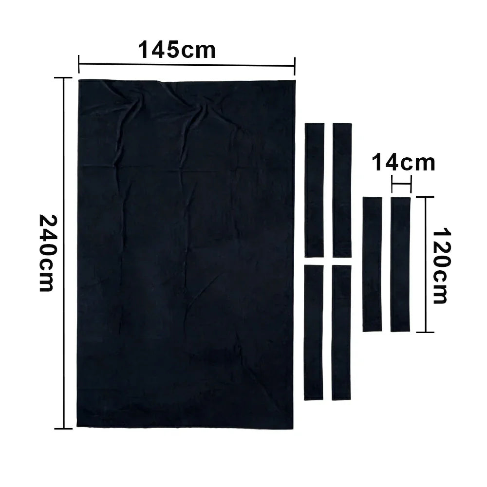 ARIX 7/8/9FT Billiard Table Cloth - High-Density Wool Blend for Smooth & Accurate Play, Anti-Pilling Durable Fabric - Matte Black