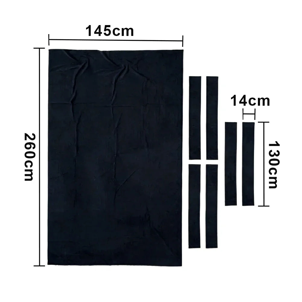 ARIX 7/8/9FT Billiard Table Cloth - High-Density Wool Blend for Smooth & Accurate Play, Anti-Pilling Durable Fabric - Matte Black