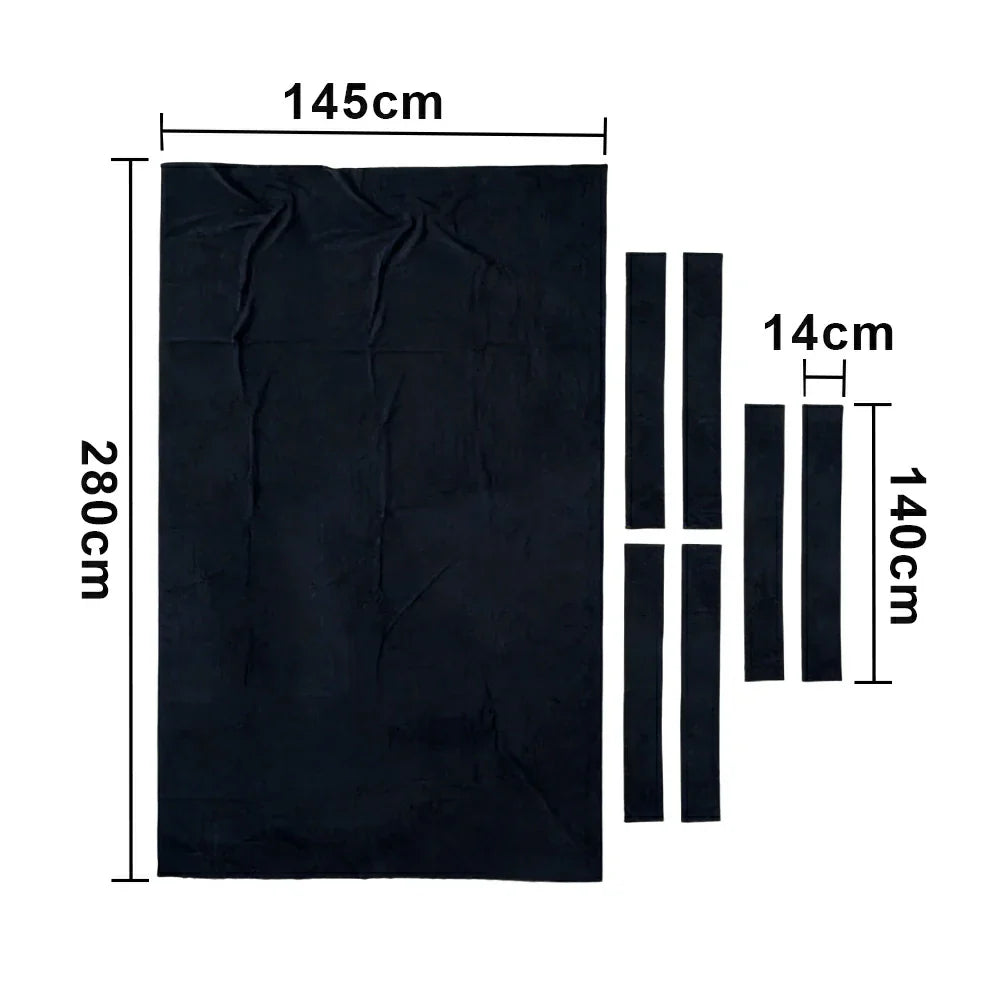 ARIX 7/8/9FT Billiard Table Cloth - High-Density Wool Blend for Smooth & Accurate Play, Anti-Pilling Durable Fabric - Matte Black