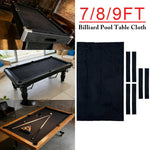 ARIX 7/8/9FT Billiard Table Cloth - High-Density Wool Blend for Smooth & Accurate Play, Anti-Pilling Durable Fabric - Matte Black
