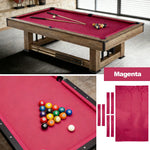 ARIX 7/8/9FT Billiard Table Cloth - High-Density Wool Blend for Smooth & Accurate Play, Anti-Pilling Durable Fabric - Light Pink
