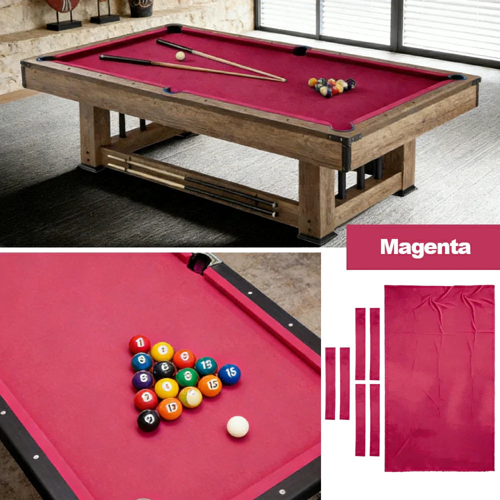 ARIX 7/8/9FT Billiard Table Cloth - High-Density Wool Blend for Smooth & Accurate Play, Anti-Pilling Durable Fabric - Light Pink