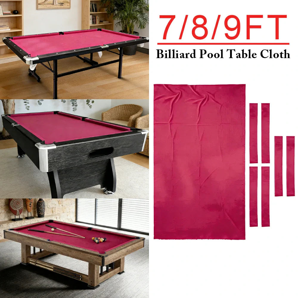 ARIX 7/8/9FT Billiard Table Cloth - High-Density Wool Blend for Smooth & Accurate Play, Anti-Pilling Durable Fabric - Light Pink