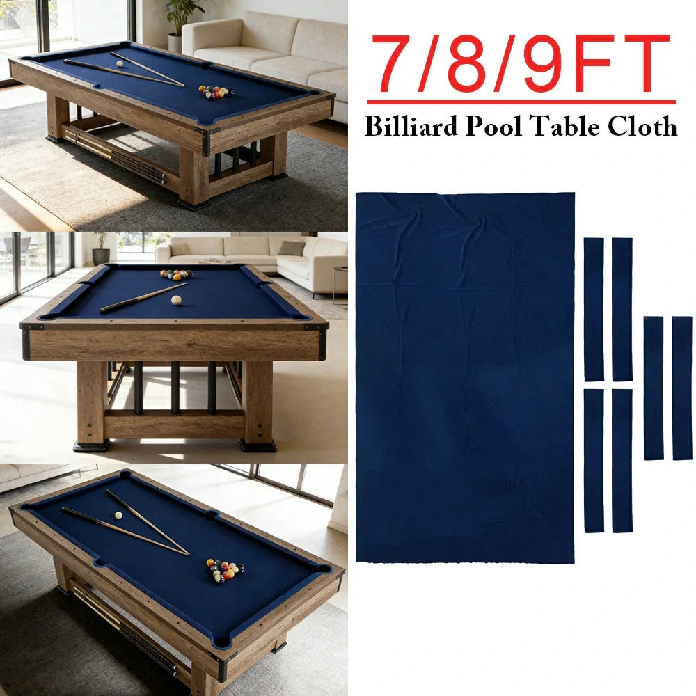 ARIX 7/8/9FT Billiard Table Cloth - High-Density Wool Blend for Smooth & Accurate Play, Anti-Pilling Durable Fabric - Midnight Blue
