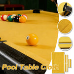 ARIX 7/8/9FT Billiard Table Cloth - High-Density Wool Blend for Smooth & Accurate Play, Anti-Pilling Durable Fabric - Mustard Gold