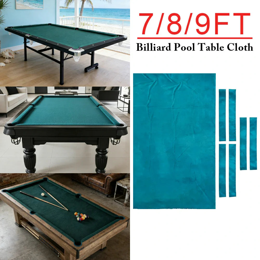 ARIX 7/8/9FT Billiard Table Cloth - High-Density Wool Blend for Smooth & Accurate Play, Anti-Pilling Durable Fabric - Mint Green
